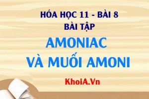 Bài tập về Amoniac và Muối Amoni: Giải bài tập 1, 2, 3, 4, 5, 6, 7, 8 trang 37, 38 SGK Hóa 11 bài 8